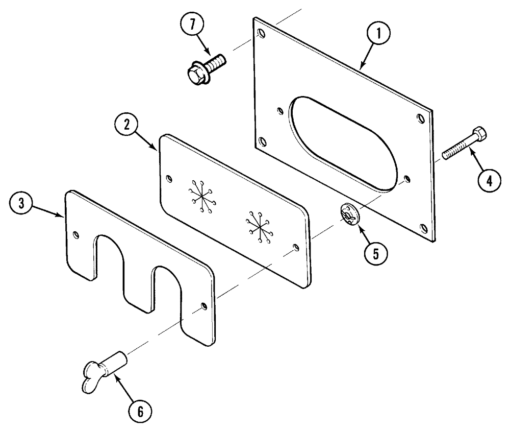 Схема запчастей Case IH 5120 - (9-058) - PANEL, CAB ELECTRIC ACCESS (09) - CHASSIS/ATTACHMENTS