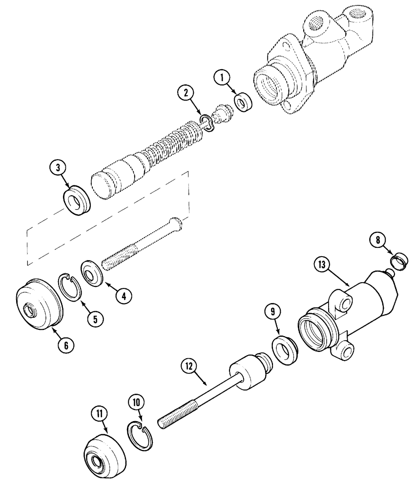 Схема запчастей Case IH CX60 - (06-35) - CLUTCH HYDRAULIC CYLINDERS (06) - POWER TRAIN