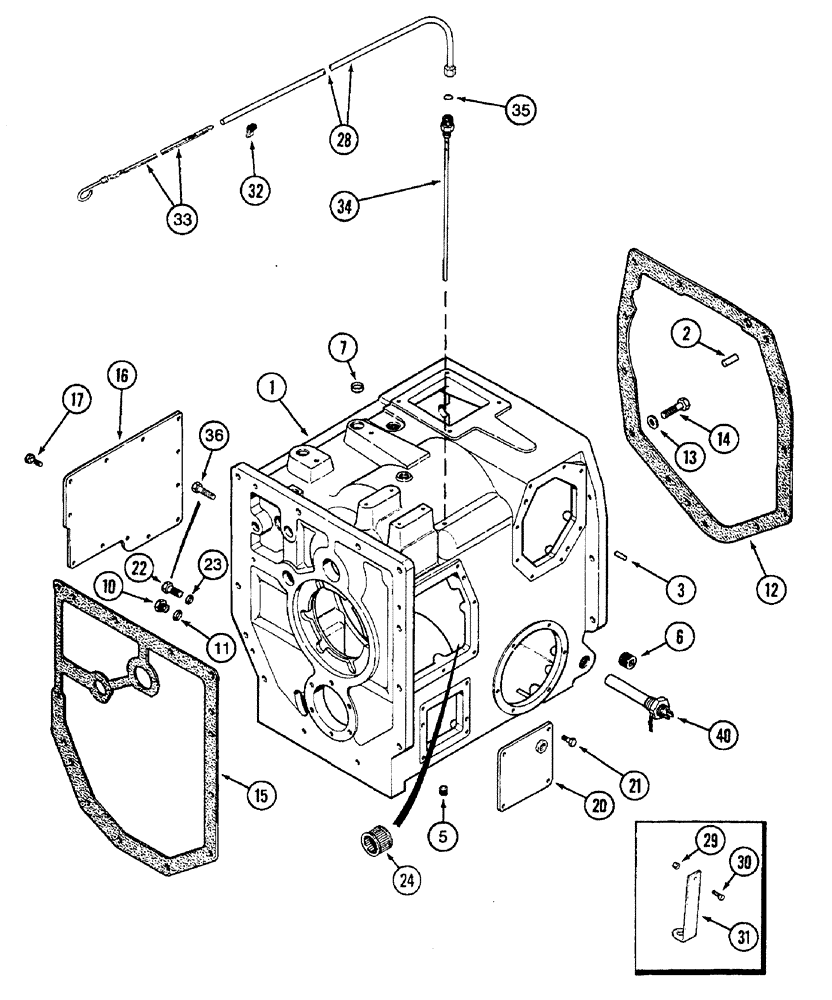 Схема запчастей Case IH 7240 - (6-018) - TRANSMISSION, RANGE HOUSING (06) - POWER TRAIN