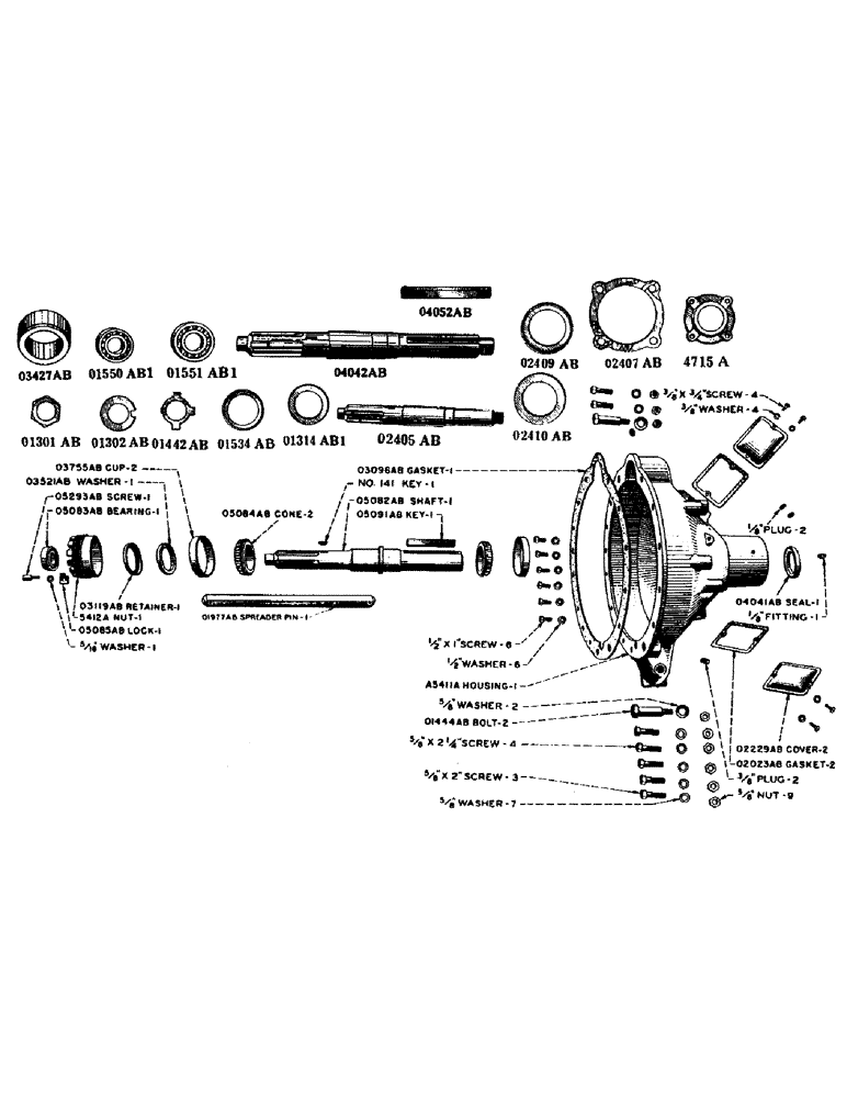Схема запчастей Case IH LE - (72) - CLUTCH SHAFT AND HOUSING 