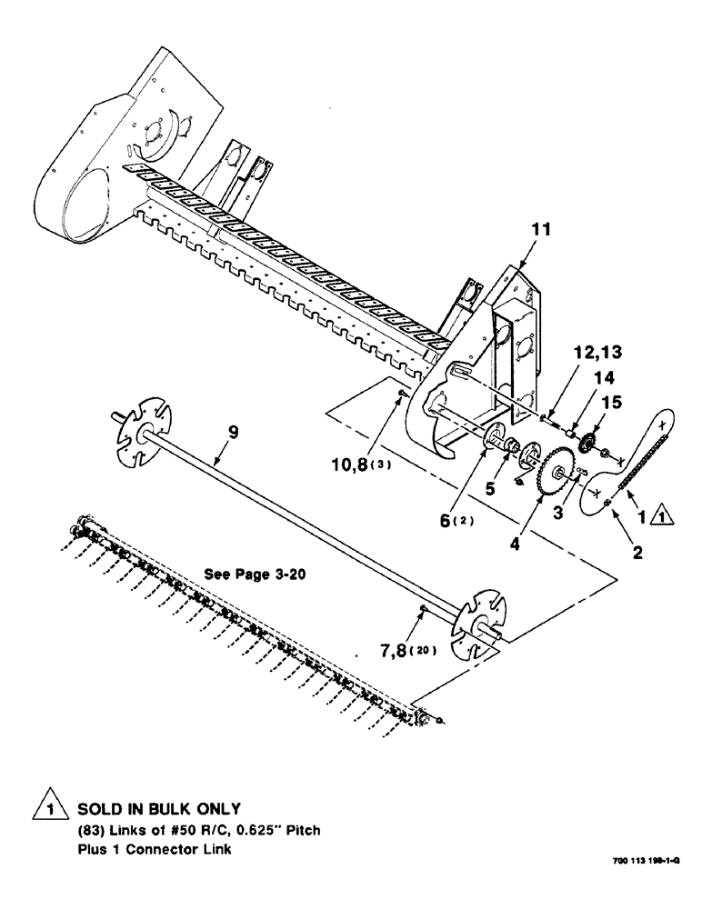 Схема запчастей Case IH 8590 - (3-16) - PICKUP AND PICKUP DRIVE ASSEMBLY, LEFT Pickup