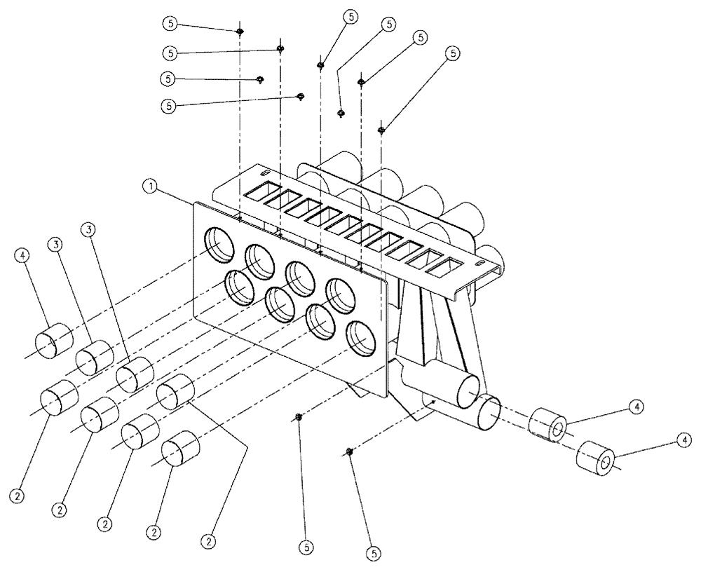 Схема запчастей Case IH 810 - (04-005) - VENTURI GROUP, MID, 3.0", RH Boom Group