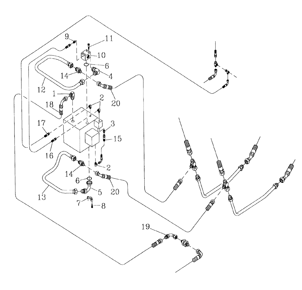Схема запчастей Case IH AUSTOFT - (B05-05) - HYDRAULIC CIRCUIT (FRONT WHEEL [RH]) Hydraulic Components & Circuits