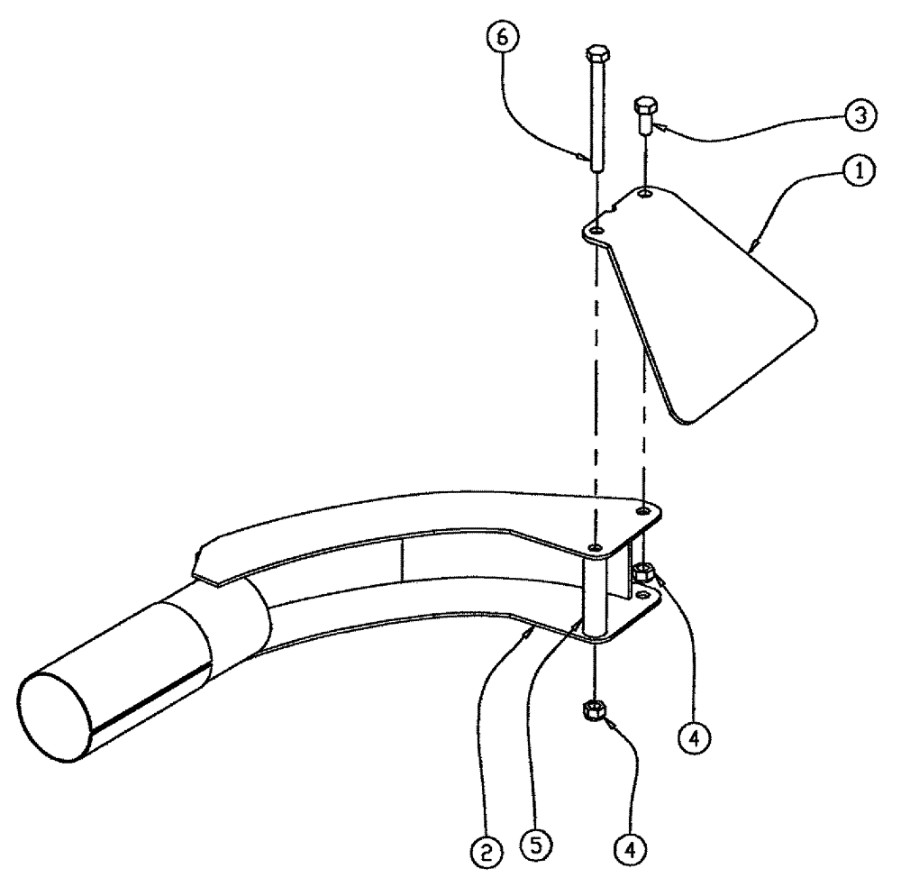 Схема запчастей Case IH 810 - (04-017) - DEFLECTOR ASSY, 2.5", RH Boom Group