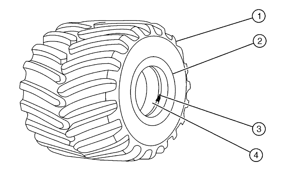 Схема запчастей Case IH TITAN 4520 - (05-002) - 54" GOODYEAR STG, TIRE-MTD LH/RH, 54 X 31, 10PL, GY Tires