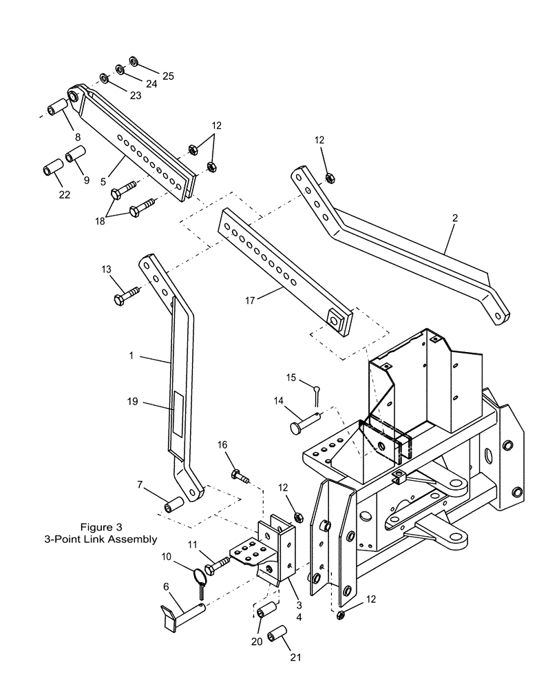 Схема запчастей Case IH 716393006 - (11) - UPPER LINK CAT I/II, 3-POINT APPLICATIONS, 716495016 