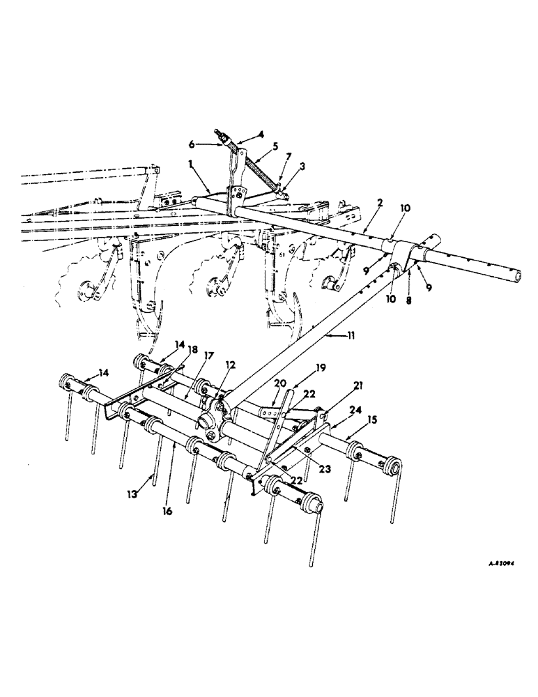 Схема запчастей Case IH 70 - (G-20) - MULCHER ATTACHMENT, 2 AND 3 FURROW, 1958 TO 1965 