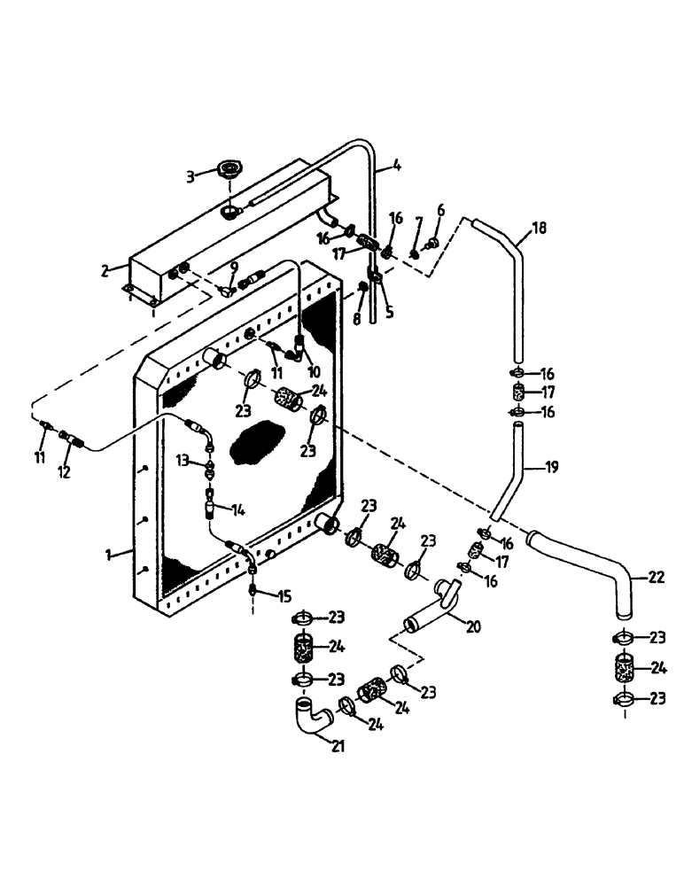 Схема запчастей Case IH 7700 - (C02-10) - WATER RADIATOR, 3306 Engine & Engine Attachments