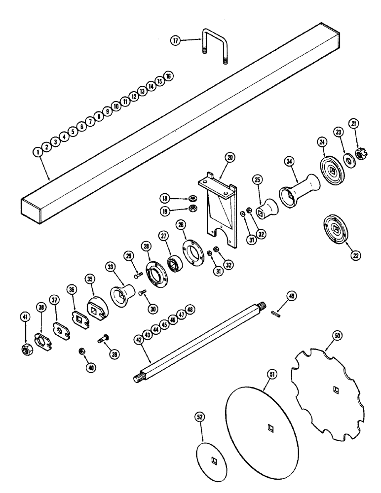 Схема запчастей Case IH G-SERIES - (16) - GANGS, G59, 9 INCH (228.6 MM) SPACING 