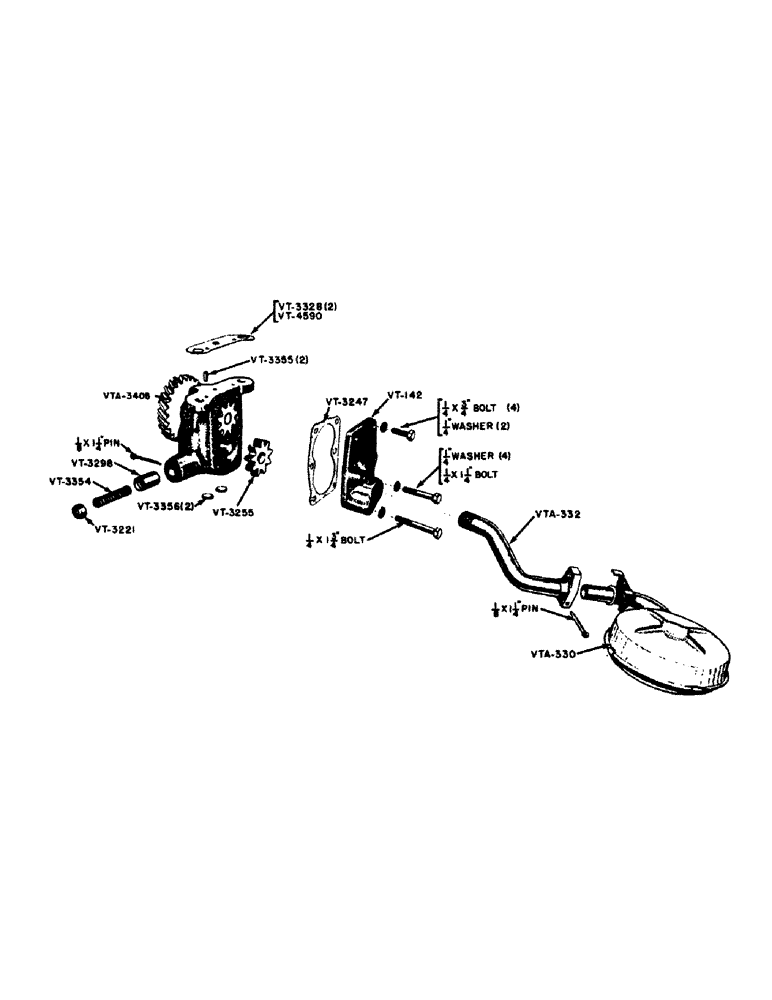 Схема запчастей Case IH VA-SERIES - (012) - ENGINE OIL PUMP (02) - ENGINE