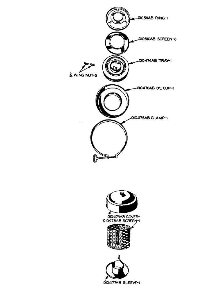 Схема запчастей Case IH 500-SERIES - (017) - PARTS FOR O9818AB AIR CLEANER (02) - ENGINE