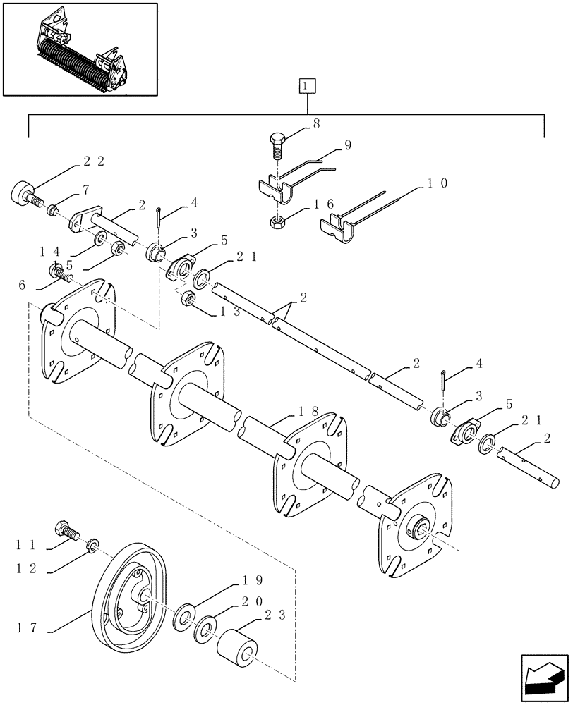 Схема запчастей Case IH LBX421R - (13.08[01]) - PICK-UP, REEL (13) - FEEDER