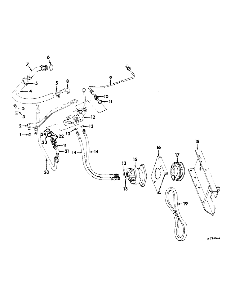 Схема запчастей Case IH 110 - (C-25) - HYDRAULIC DRIVE, FOR INTERNATIONAL 504, 606, 2504 AND 2606 TRACTORS 