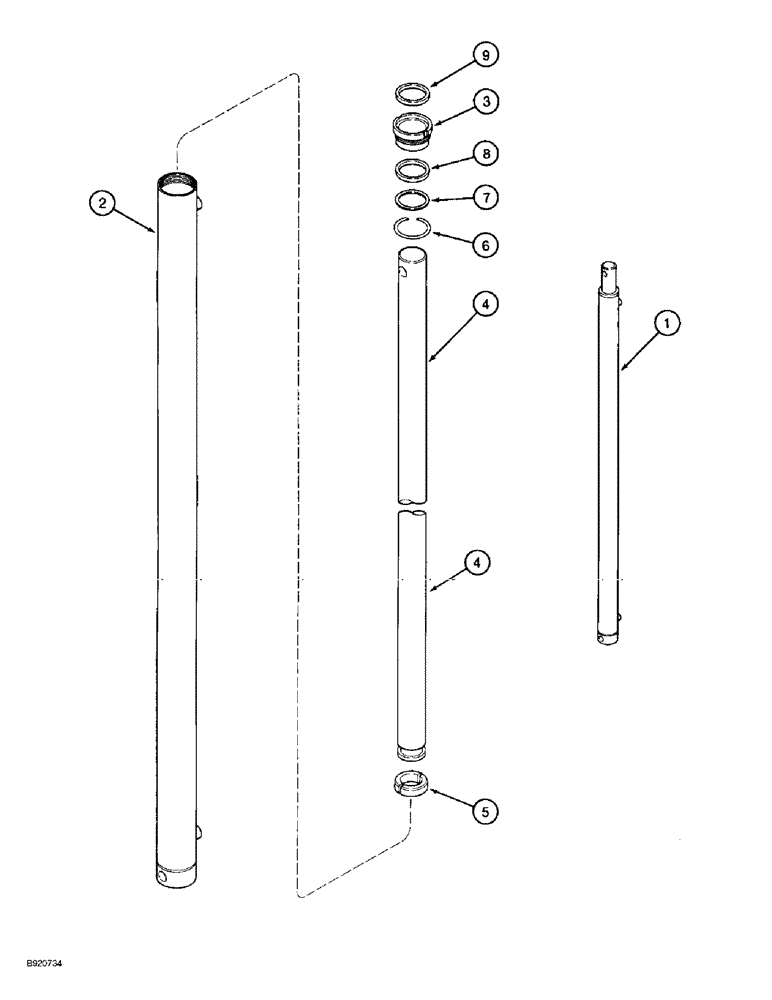 Схема запчастей Case IH 2022 - (8-48) - BASKET LIFT SLAVE CYLINDER (07) - HYDRAULICS