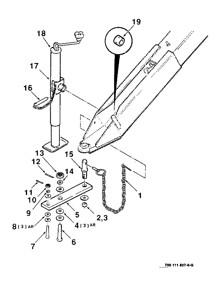 Схема запчастей Case IH 8380 - (7-02) - HITCH AND JACK ASSEMBLY (09) - CHASSIS