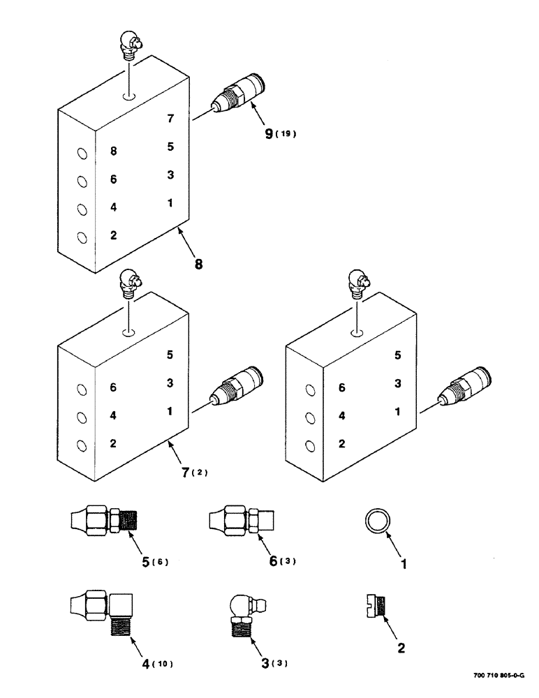 Схема запчастей Case IH 8580 - (06-62) - LUBE-MAIN BALER KIT, 700710805 LUBE-MAIN BALER KIT COMPLETE (14) - BALE CHAMBER