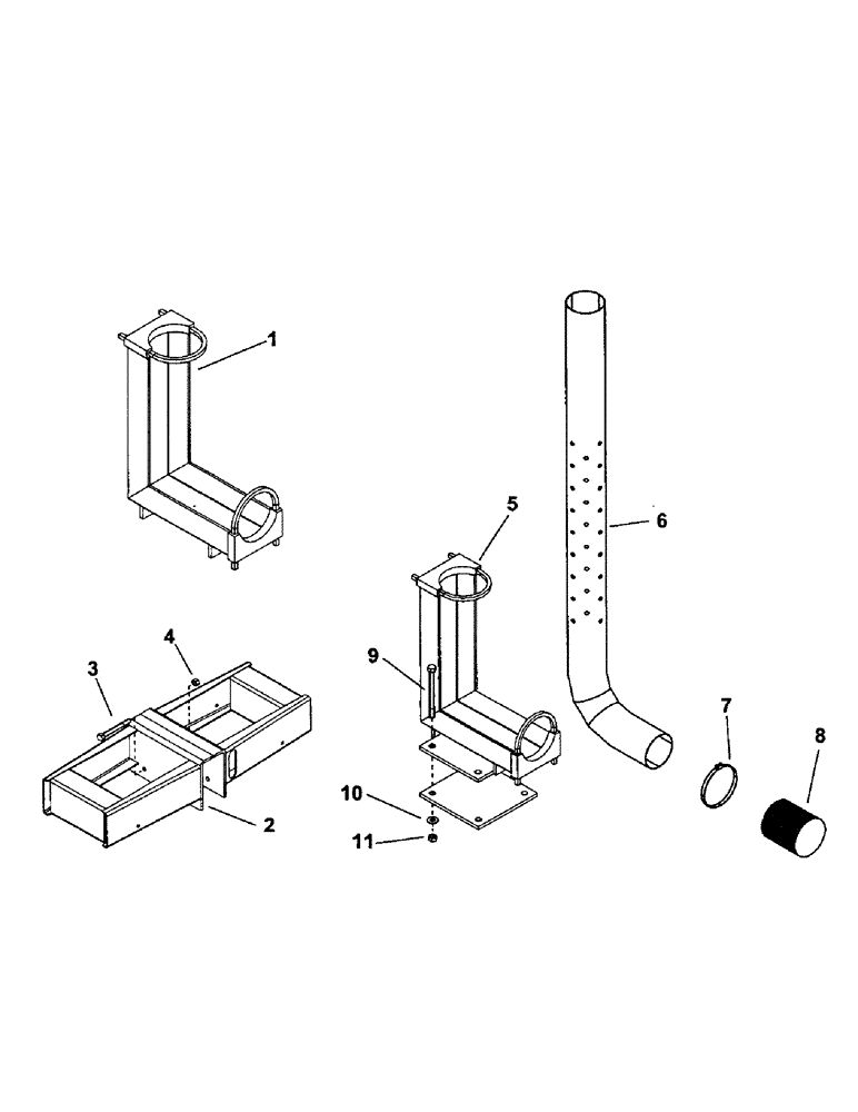 Схема запчастей Case IH CONCORD - (C08) - PRIMARY MANIFOLD, TUBES AND STANDS, DISCONTINUED 