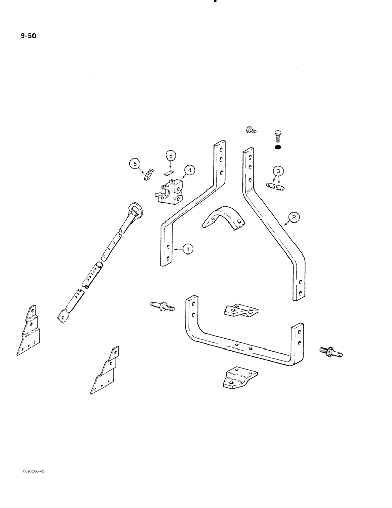Схема запчастей Case IH 350 - (9-50) - HITCH WEIGHT TRANSFER ATTACHMENT (09) - CHASSIS/ATTACHMENTS
