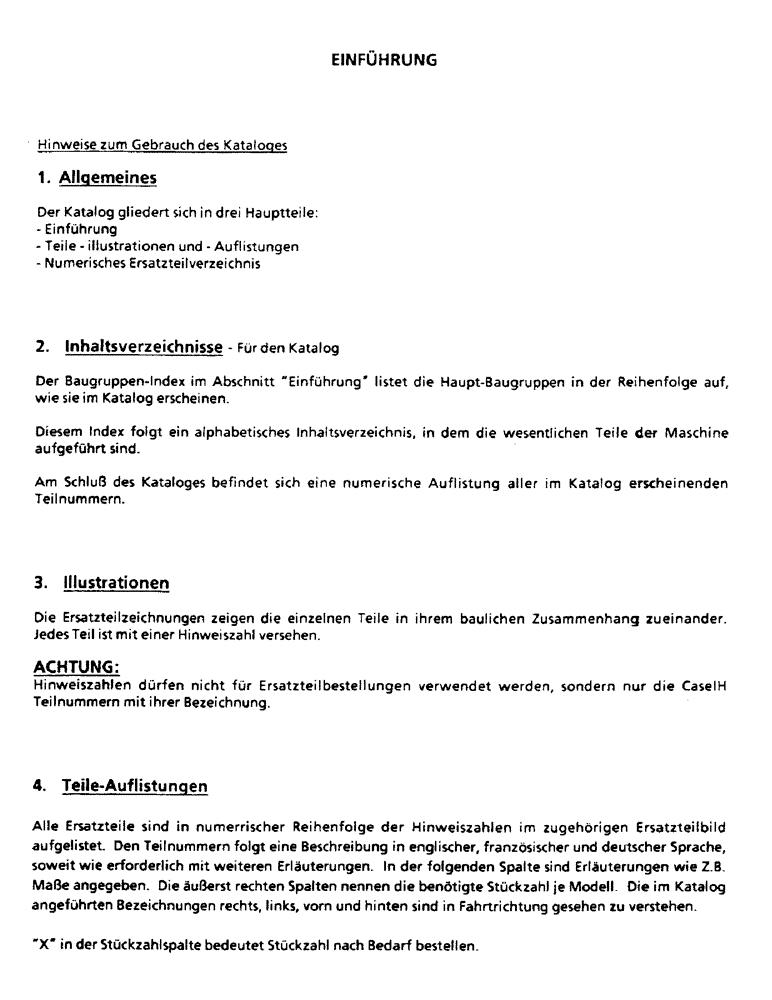 Схема запчастей Case IH 685 - (0-E) - EINFUHRUNG (00) - PICTORIAL INDEX