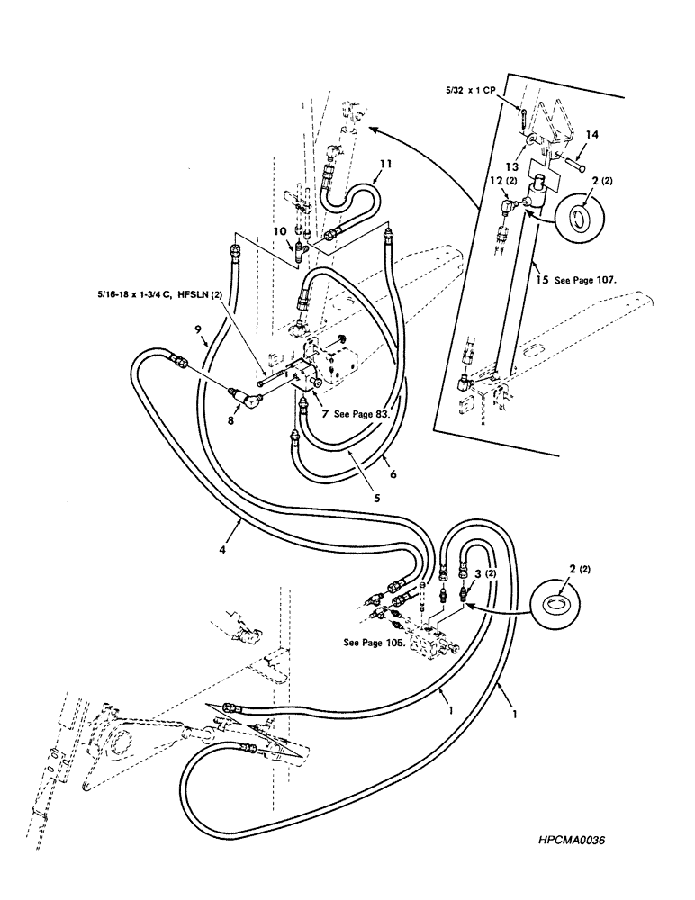 Схема запчастей Case IH 8450 - (098) - HYDRAULIC, TAILGATE, LEFT, ASSEMBLY, SERIAL NUMBER CFH0015275 AND ON (07) - HYDRAULICS