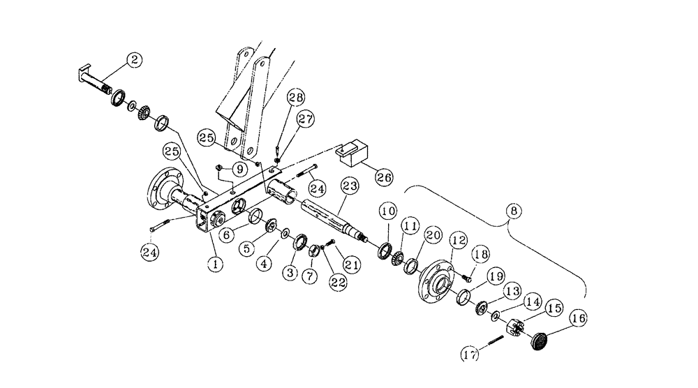Схема запчастей Case IH 200 - (44.100.04) - DOUBLE FOLD WALKING AXLE 38-1/2 - 60-1/2 2005 AND PRIOR UNITS (44) - WHEELS