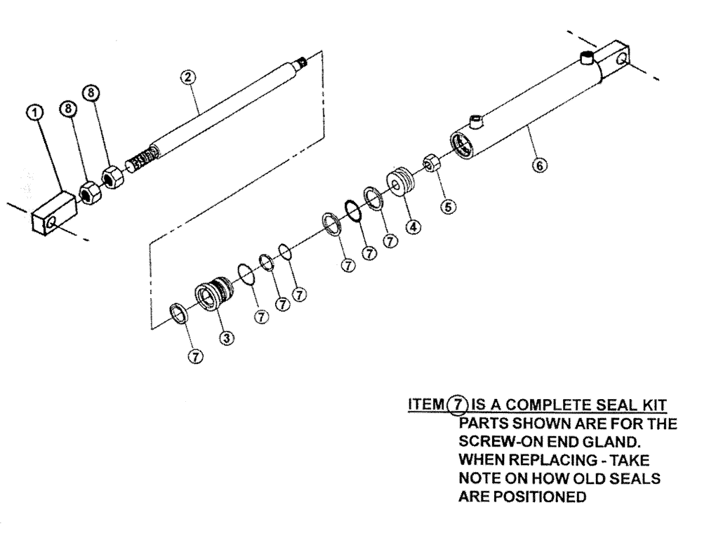 Схема запчастей Case IH PATRIOT II - (07-006) - HYDRAULIC CYLINDER - BOOM LEVEL Cylinders