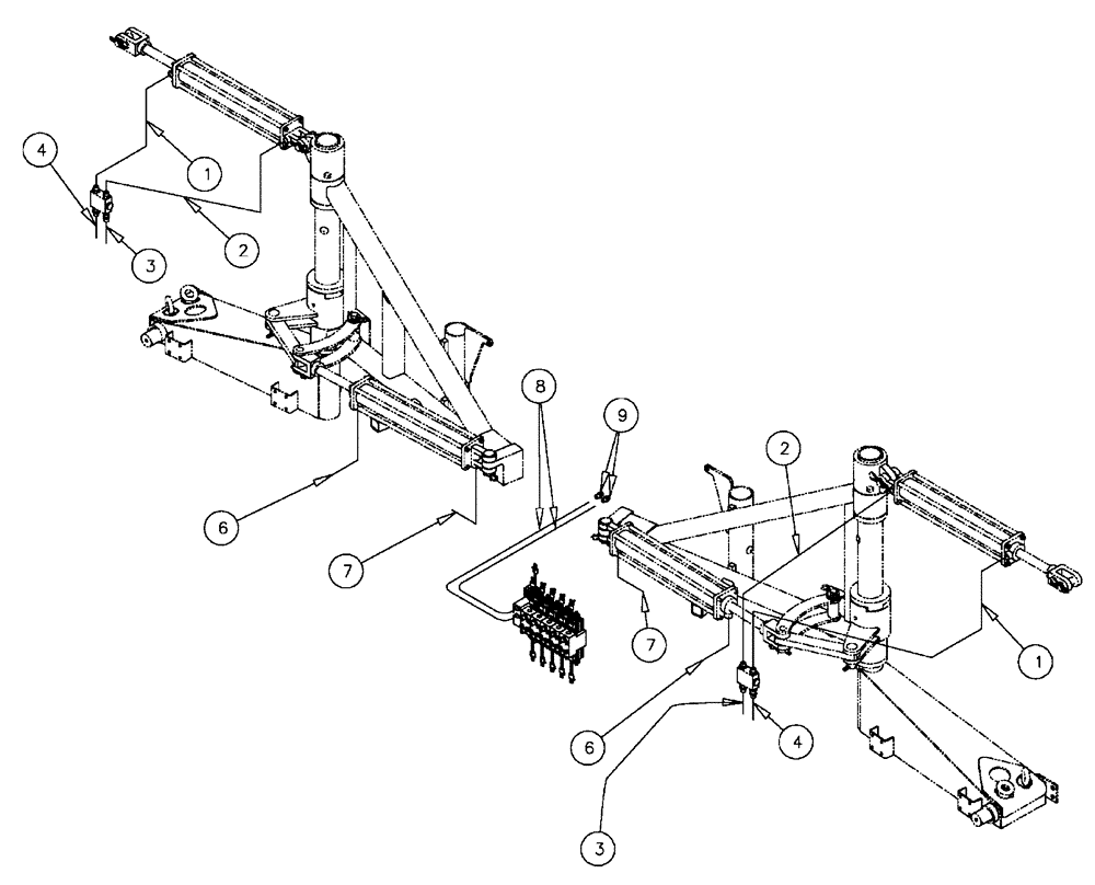 Схема запчастей Case IH FLX610 - (03-014) - HOSE ASSEMBLY, 70 BOOM (09) - BOOMS