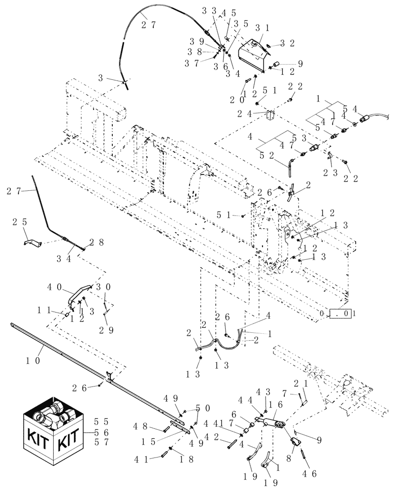 Схема запчастей Case IH 2206 - (12.02) - HYDRAULIC CONTROL, DECK PLATES, 8 ROW-22", 12 ROW-20" & 22" (35) - HYDRAULIC SYSTEMS