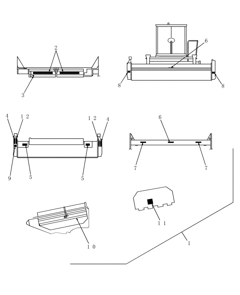 Схема запчастей Case IH HDX141 - (023) - DECALS (90) - PLATFORM, CAB, BODYWORK AND DECALS