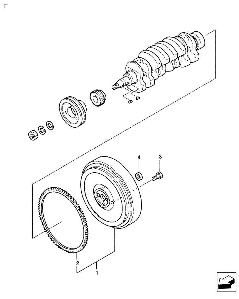 Схема запчастей Case IH FARMALL 30B - (10.103.07) - FLYWHEEL - HST (10) - ENGINE
