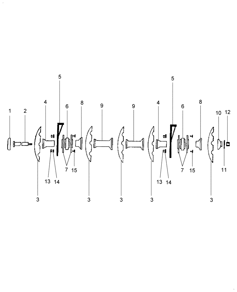 Схема запчастей Case IH WORK EZ 78DC - (003) - 5 BLADE GANG-SEALED BEARING (75) - SOIL PREPARATION