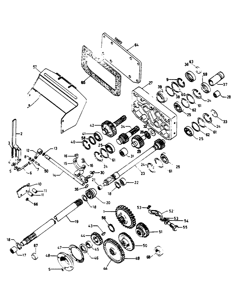 Схема запчастей Case IH 553 - (170) - ENGINE P.T.O. 540 AND 1000 R.P.M., GROUND SPEED P.T.O. (06) - POWER TRAIN