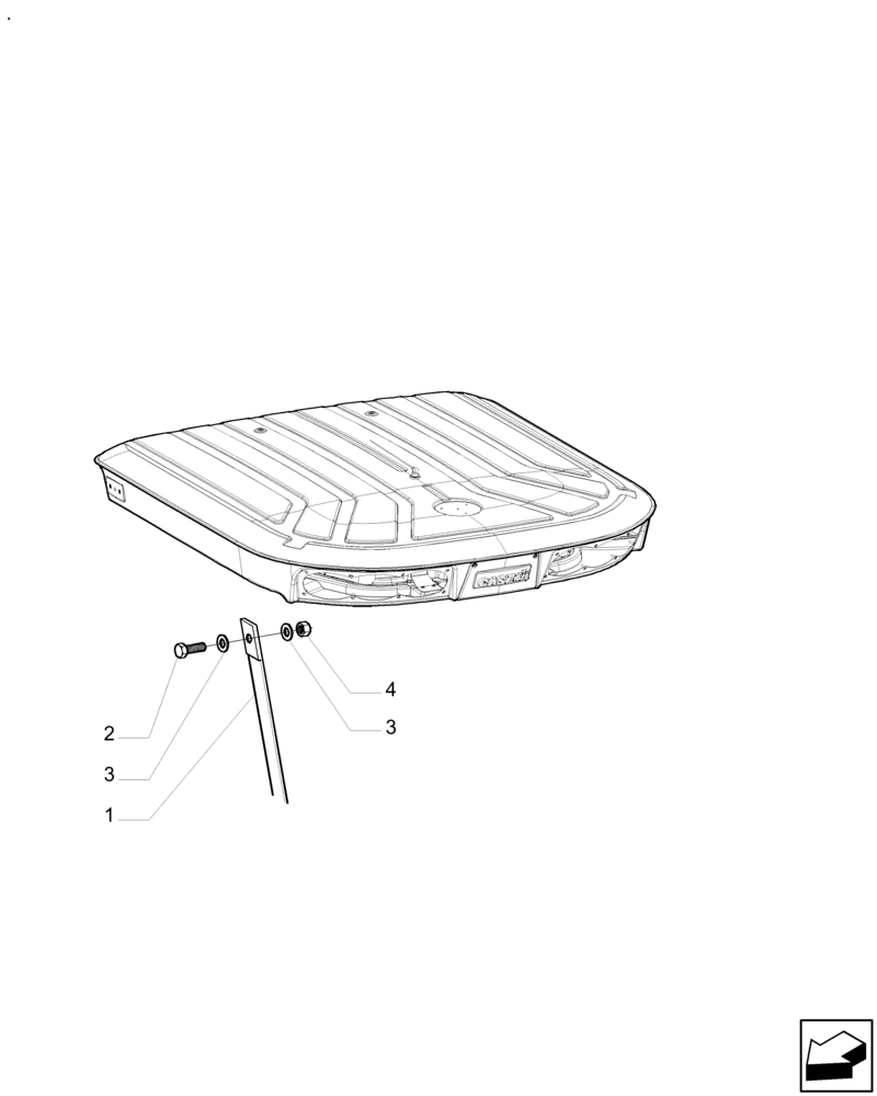 Схема запчастей Case IH A8800 - (90.150.BG[06]) - BAND EXTERNAL ROOF (90) - PLATFORM, CAB, BODYWORK AND DECALS