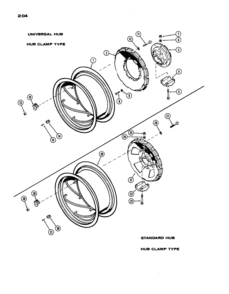Схема запчастей Case IH 770 - (204) - REAR WHEELS W/34" RIMS, POWER ADJUSTABLE (06) - POWER TRAIN