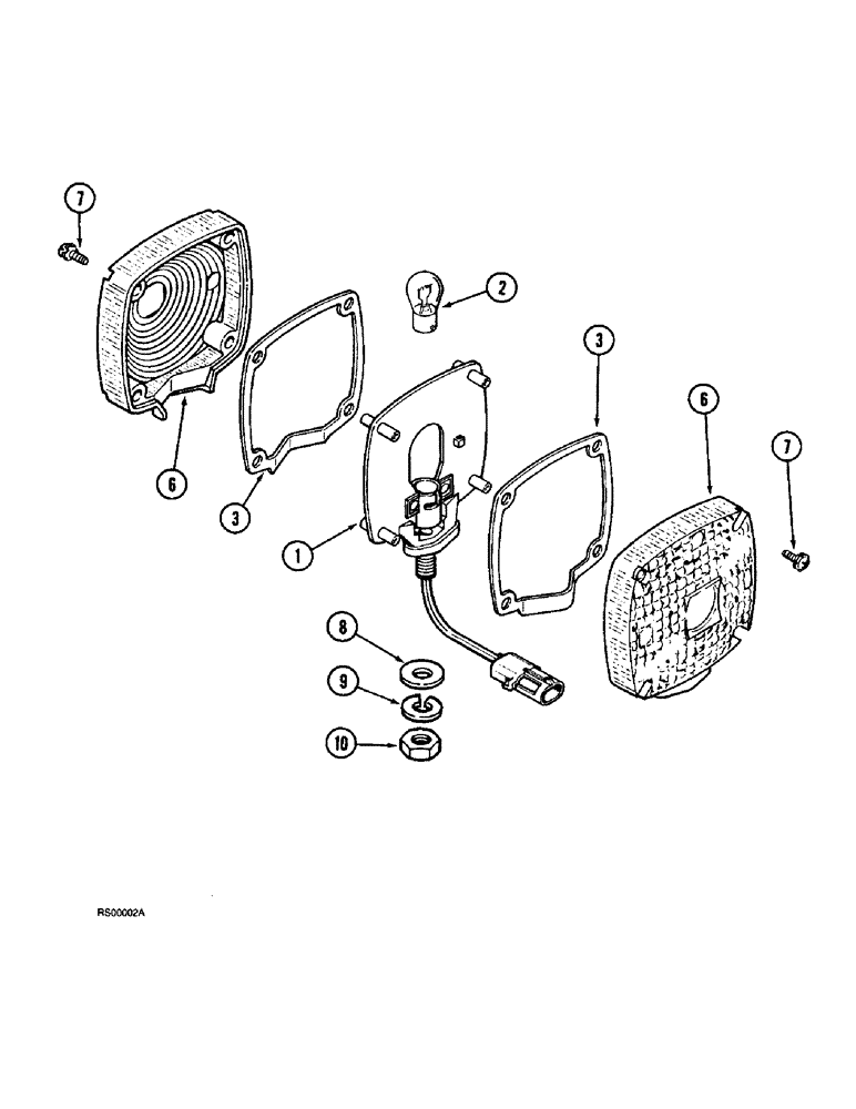 Схема запчастей Case IH 1015 - (4-04) - WARNING LIGHT (55) - ELECTRICAL SYSTEMS