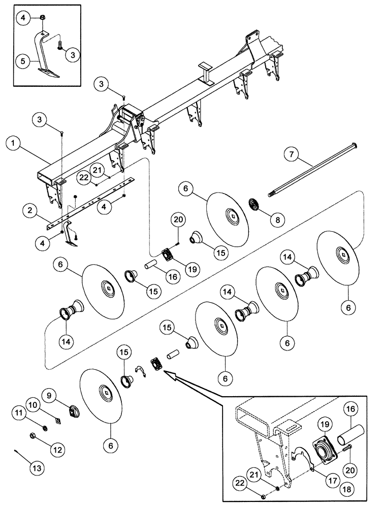 Схема запчастей Case IH RMX790 - (75.200.10) - FINISHING FOLDING LH REAR WING DISK GANG PARTS SERIAL NUMBER JFH0034091 AND PRIOR (09) - CHASSIS/ATTACHMENTS