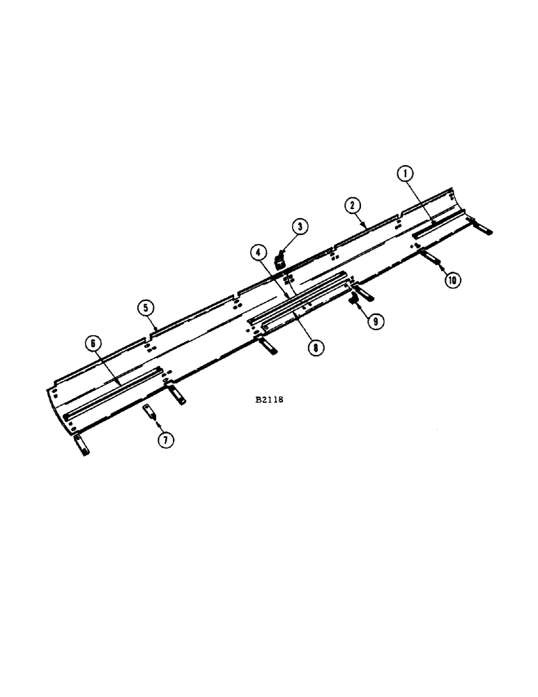 Схема запчастей Case IH 1010 - (044) - 13 FOOT AND 14 FOOT HEADER SKID ATTACHMENT (58) - ATTACHMENTS/HEADERS