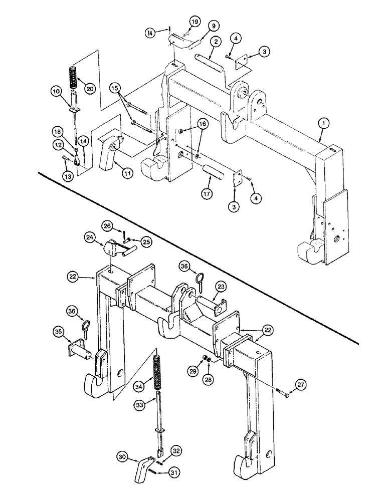 Схема запчастей Case IH 8950 - (9-008) - QUICK HITCH COUPLER, CATEGORY III, IF EQUIPPED (09) - CHASSIS/ATTACHMENTS
