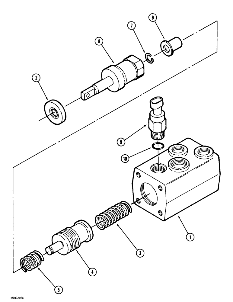 Схема запчастей Case IH 9370 QUADTRAC - (7-004) - BRAKE VALVE ASSEMBLY, PRIOR TO P.I.N. JEE0074221 (07) - BRAKES