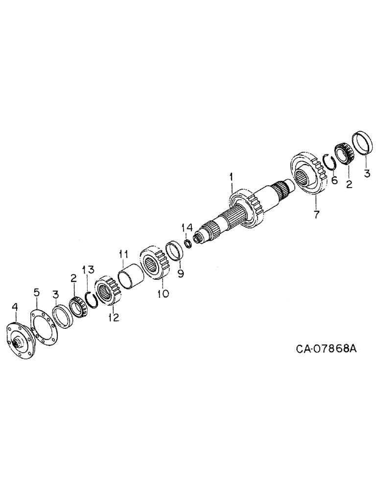 Схема запчастей Case IH 5088 - (07-17) - DRIVE TRAIN, SPEED TRANSMISSION COUNTERSHAFT (04) - Drive Train