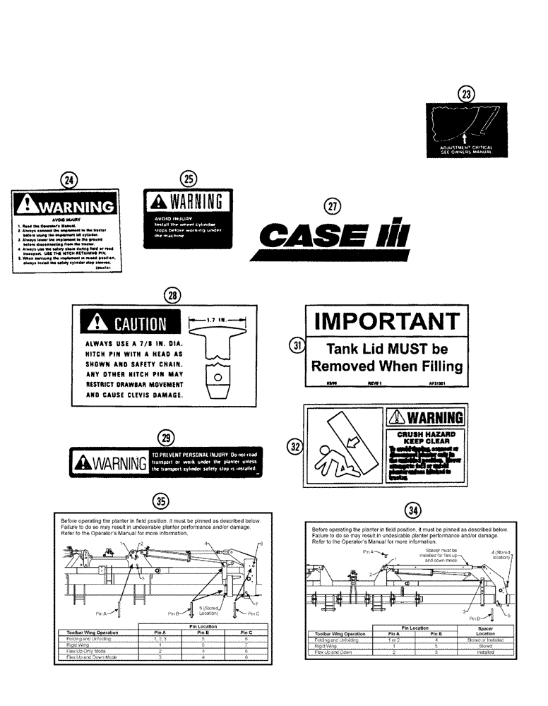 Схема запчастей Case IH 1220 - (90.108.03) - DECALS / TOOLS (90) - PLATFORM, CAB, BODYWORK AND DECALS