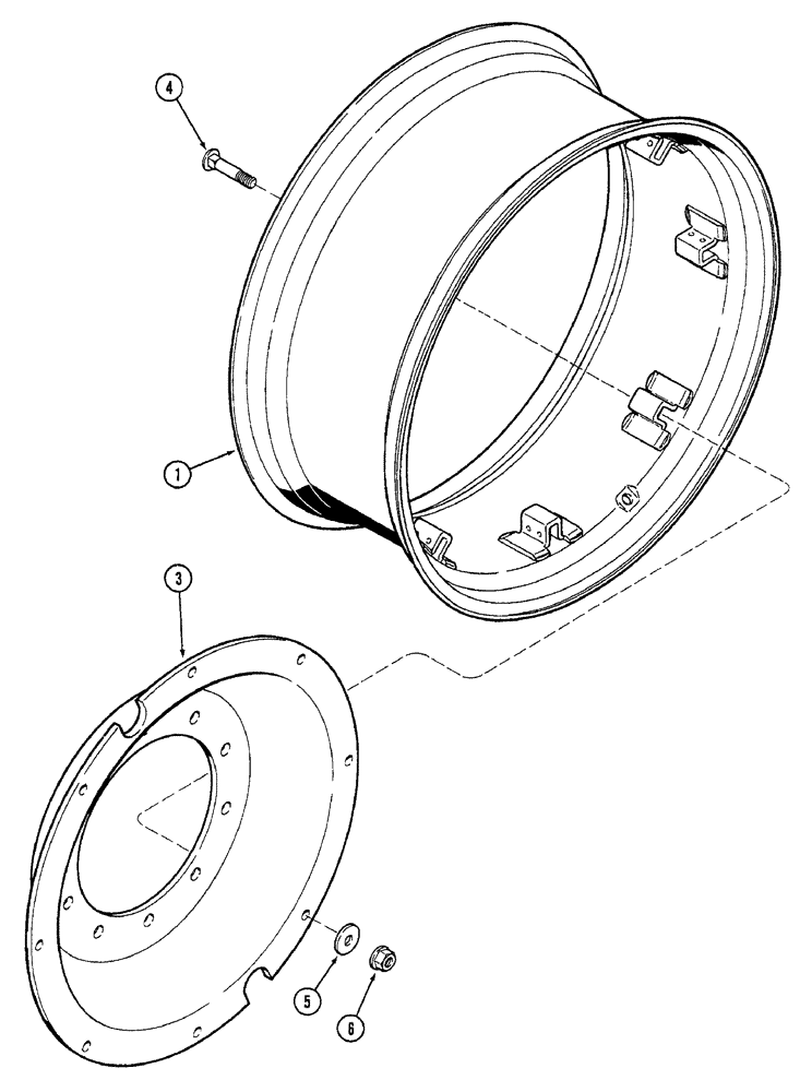 Схема запчастей Case IH 7250 - (5-052) - FRONT WHEELS, MFD TRACTOR, WITH 4-1/4 INCH AND 5-1/4 INCH DISC OFFSET (05) - STEERING
