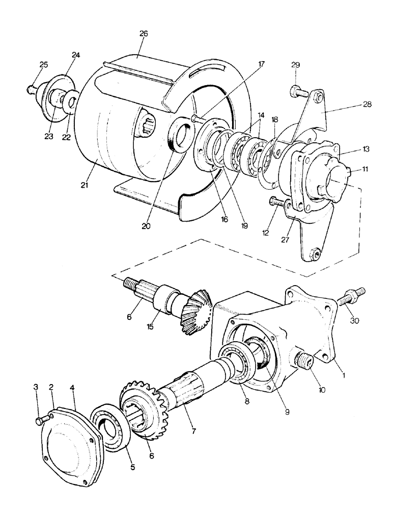 Схема запчастей Case IH 995 - (J03-1) - PTO AND BELT PULLEYS, BELT PULLEY UNIT - OPTIONAL EQUIPMENT Auxiliary Drive Units
