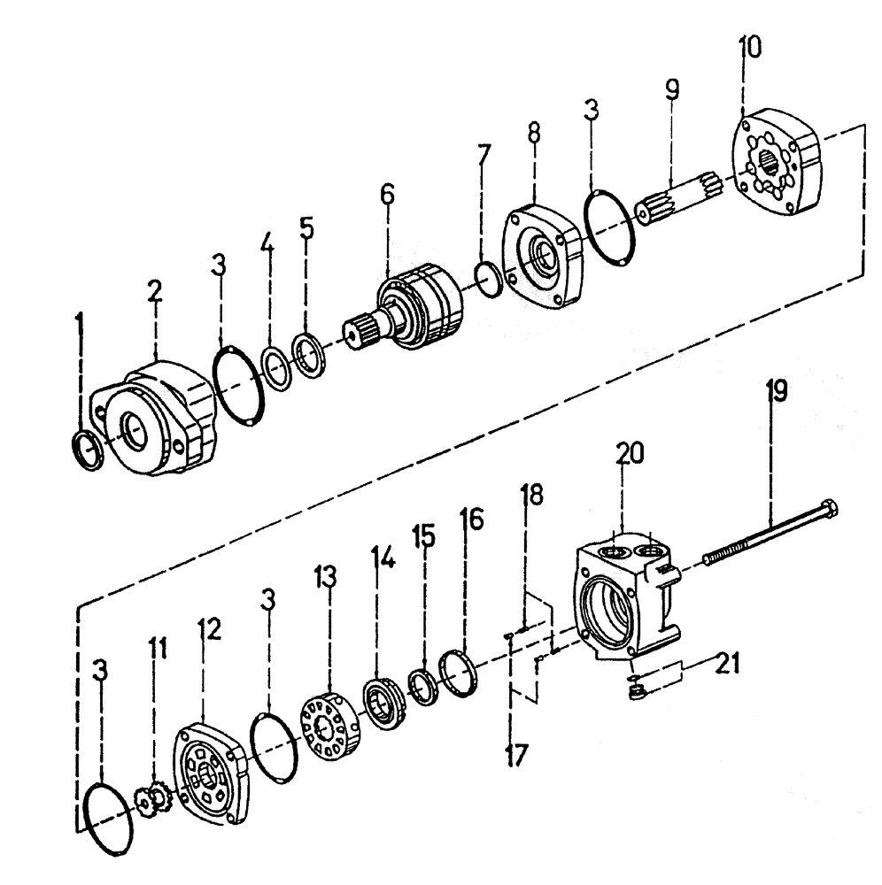 Схема запчастей Case IH 7000 - (B02-02) - HYDRAULIC MOTOR * 2000 CHAR-LYNN: 18.7 CU.IN. Hydraulic Components & Circuits