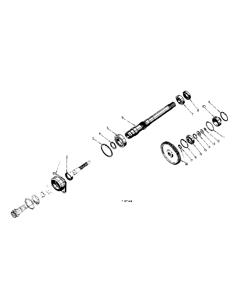 Схема запчастей Case IH 276 - (6-29) - SINGLE SPEED P.T.O. GEARS AND SHAFTS, CONSTANT RUNNING P.T.O. ATTACHMENT (06) - POWER TRAIN