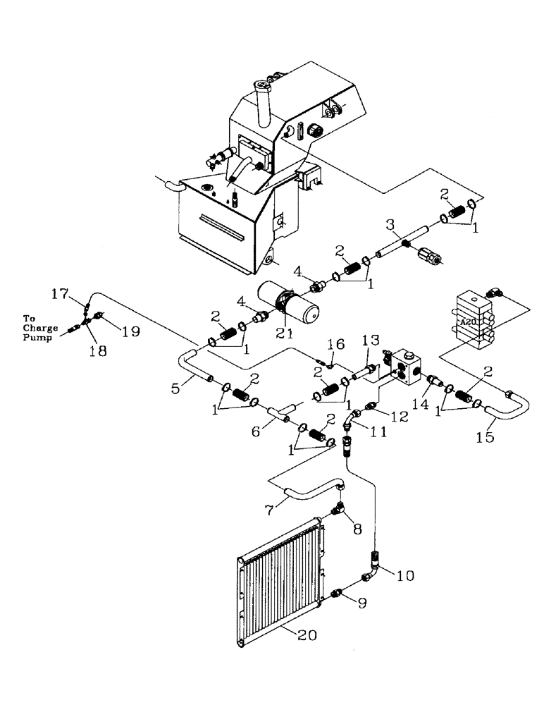 Схема запчастей Case IH AUSTOFT - (B05-01) - HYDRAULIC CIRCUIT, OIL COOLER Hydraulic Components & Circuits