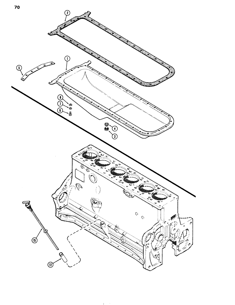 Схема запчастей Case IH 504DT - (070) - OIL PAN, ENGINE LESS FUEL DEVICE, 504DT TURBOCHARGED ENGINES (10) - ENGINE
