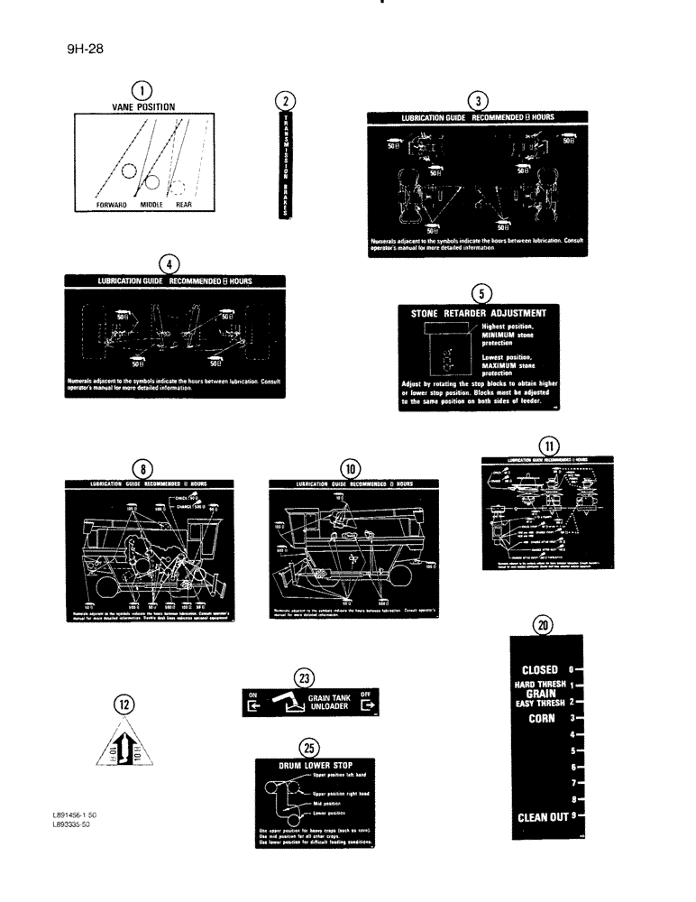 Схема запчастей Case IH 1670 - (9H-28) - DECALS, GENERAL INSTRUCTIONS (12) - CHASSIS