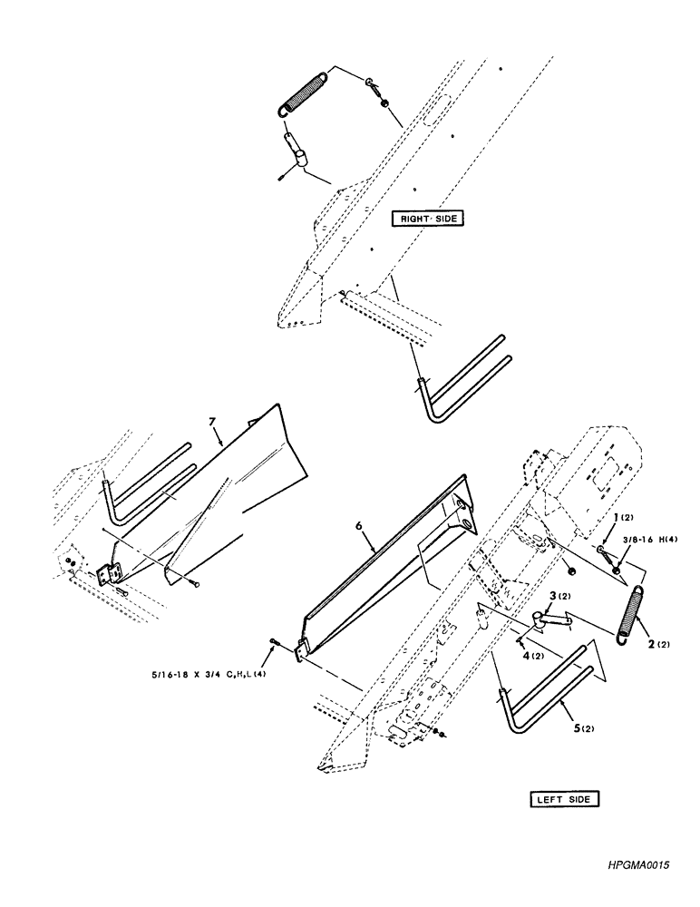 Схема запчастей Case IH 8830 - (78) - DIVIDERS AND DEFLECTOR ASSEMBLY (58) - ATTACHMENTS/HEADERS