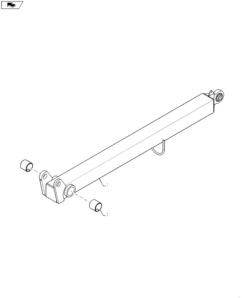 Схема запчастей Case IH 4420 - (04-004) - LINK GROUP, PARALLEL, LOWER LH Suspension & Frame